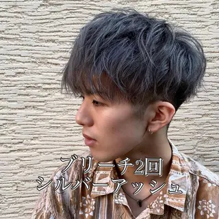 ショート パーマ ヘアアレンジ メンズ キッズ ネイル マツエク・マツパ メンズ人気NO,1 Genieジーニーのヘアスタイル