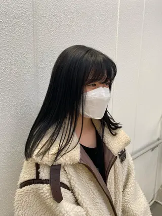 セミロング カラー 大人かわいい×艶髪 🤍塩川のヘアスタイル