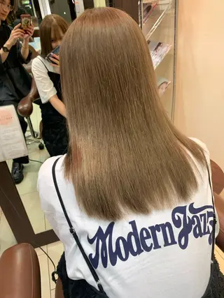 セミロング カラー 甲斐 司のヘアスタイル