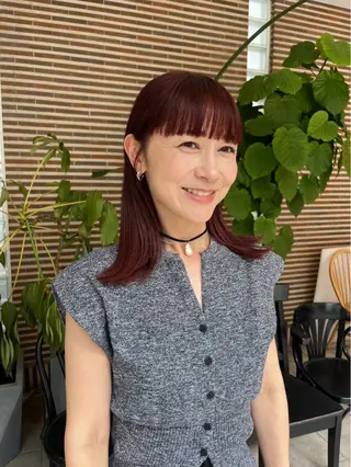 セミロング Daisy🎀透け感 カラー🎀JUNAのヘアスタイル