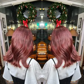 セミロング カラー レイヤー/ボブ/ ミニボブ/AOIのヘアスタイル