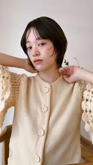 ショート カラー 西山 紗耶香🪽 透明感カラー/ボブのヘアスタイル