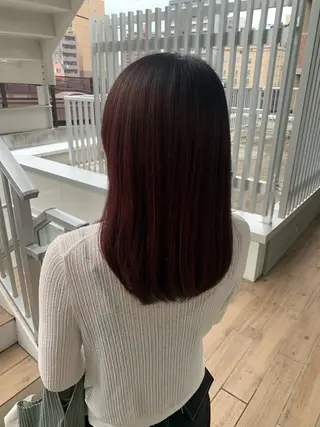 セミロング AUBE 浅野のヘアスタイル