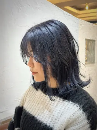 セミロング カラー スパイキー/ ピンパーマ/緑川雄也のヘアスタイル