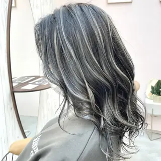 セミロング カラー 縮毛/レイヤー 韓国/橋口のヘアスタイル