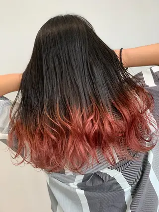 セミロング カラー 中村 優太のヘアスタイル