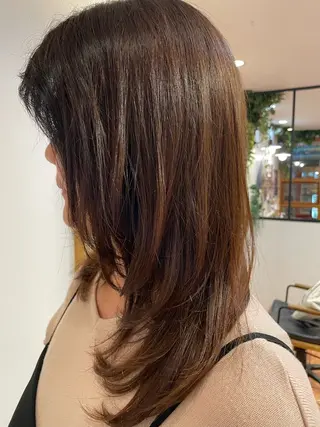 セミロング 坂元 心愛のヘアスタイル