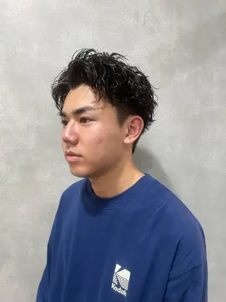 パーマ メンズ フリーランスシェアサロンルレイル所属・心斎橋/メンズ /ルレイル/地形真希のヘアスタイル