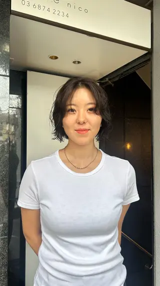 ショート カラー パーマ 🌿ボブ パーマ高橋啓太🌿のヘアスタイル