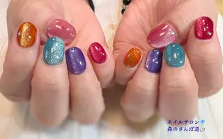 ネイル 森のさんぽ道所属・ショートネイル 森のさんぽ道のネイルデザイン
