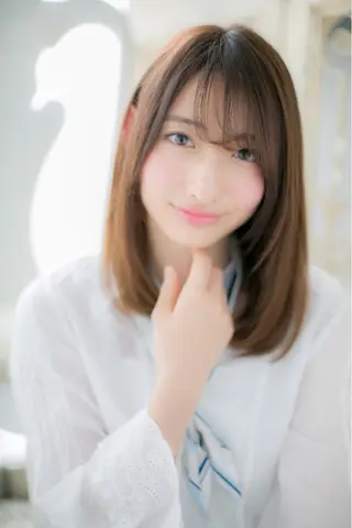 セミロング 縮毛矯正×髪質改善 カラー×クロスパーマのヘアスタイル