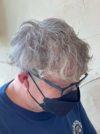 ショート パーマ メンズ メンズ特化/パーマ指 名No.1/百瀬太郎のヘアスタイル