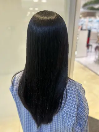 ロング パーマ 艶質改善/縮毛矯正 ササキナツミのヘアスタイル