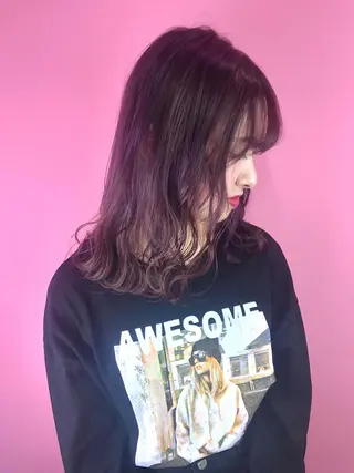 ミディアム カラー _WHITE高槻所属・_WHITE高槻店 yusukeのヘアスタイル