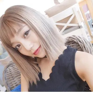 ミディアム カラー Lolonois梅田 スタッフのヘアスタイル