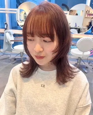 ミディアム カラー tomu/天神大名/ 透明感カラー🐧のヘアスタイル