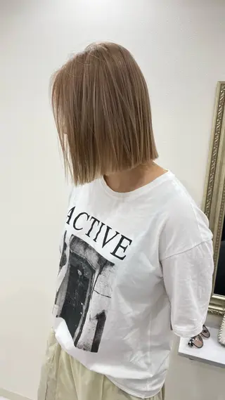 ショート カラー RURI韓国ボブ 🇰🇷タッセルボブのヘアスタイル