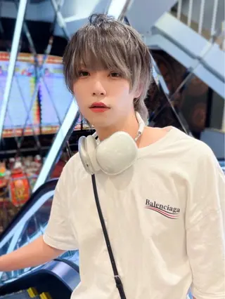 ミディアム カラー メンズ michelleafloat所属・イナオカ ダイスケのヘアスタイル