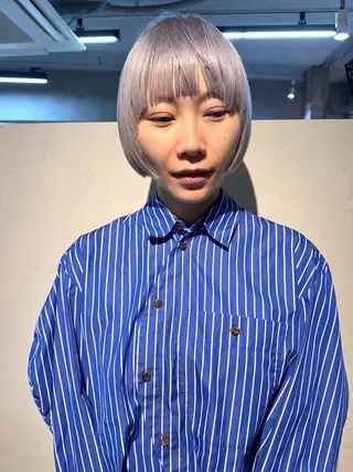 ショート カラー ヘアアレンジ 丸山渉/パーマ エフェクトブリーチのヘアスタイル