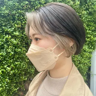 ショート カラー ヘアアレンジ 🎀ダブルカラーレイ ヤーyuuri🎀のヘアスタイル
