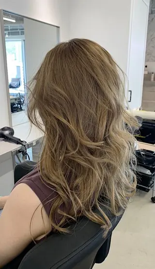 ロング karin💋海外 レイヤーカットのヘアスタイル