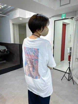 ショート カラー パーマ* 顔まわり似合わせのヘアスタイル