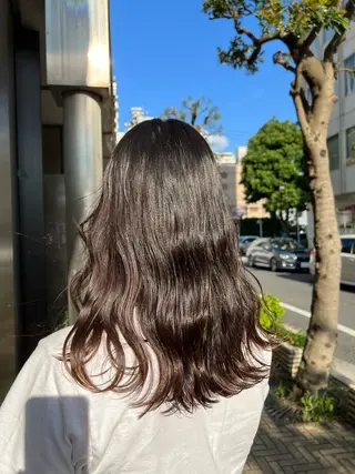 セミロング カラー 藤岡 瑚乃美のヘアスタイル