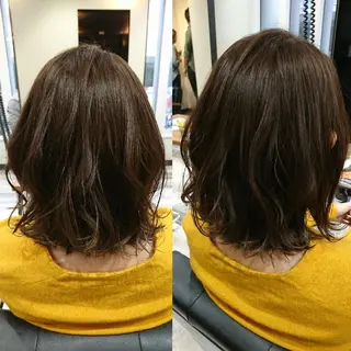 ミディアム カラー ACROあべの店所属・艶カラー/インナー /グラデ/大西小百合のヘアスタイル