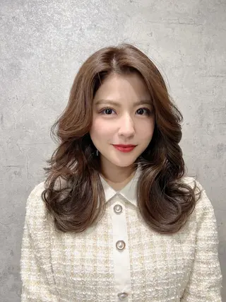 セミロング カラー 韓国レイヤー/ 顔周り💕田中将吾のヘアスタイル