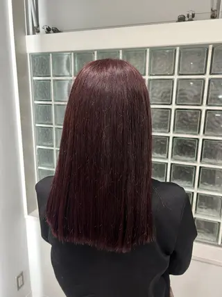 セミロング カラー 愛結 暖色カラー🎀🩰のヘアスタイル