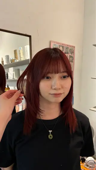 ミディアム Rosso Hair&SPA 大橋店所属・nanami🎀/ ふんわりカラーのヘアスタイル