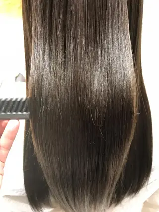 ロング 酸性ストレート/ブリ ーチなし/中村 匠のヘアスタイル
