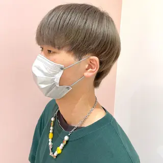 ミディアム カラー メンズ 似合わせカット/ ハイトーンchimiのヘアスタイル