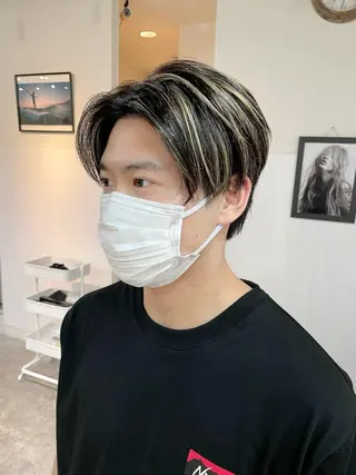 メンズ パーマ特化/フェザー パーマシャドウ/真生のヘアスタイル