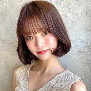 ミディアム カラー パーマ ヘアアレンジ Surpass所属・🌈小顔似合わせ SHIHO🌈のヘアスタイル