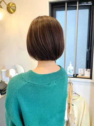 ショート カラー ボブ／パーマ指名 No. 1🍃れんとのヘアスタイル