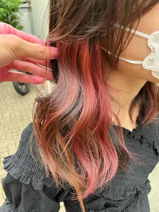 セミロング カラー 原宿サロン代表 デザインカラー伊藤卓のヘアスタイル