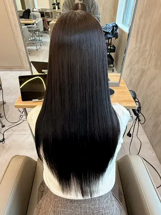 セミロング ✨赤味消しカラー✨ 韓国ヘア/古川恭平のヘアスタイル