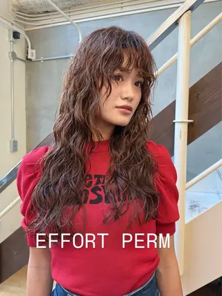 ロング パーマ 松尾 知晃のヘアスタイル