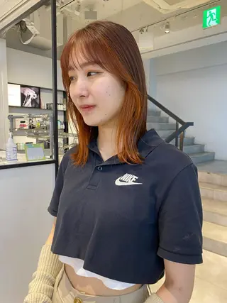 セミロング 🐈⬛韓国ヘア カノン♥️のヘアスタイル