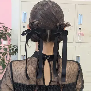 ヘアアレンジ 彩桜/艶カラー/小顔 に見せるカット✂のヘアスタイル