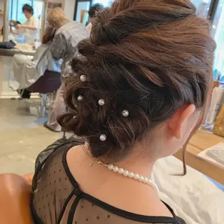 ヘアアレンジ 銀座🤍ボブ/ ミディアム/佐野夢美のヘアスタイル