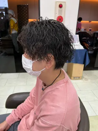 パーマ メンズ 韓国🩶Y2Kネイル 💫くれはのネイルデザイン