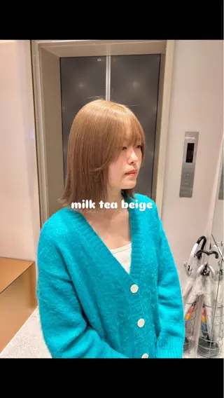 カラー 暖色カラ-ෆ˚顔周り 🎀ོ白岩亜実🎀ོのヘアスタイル