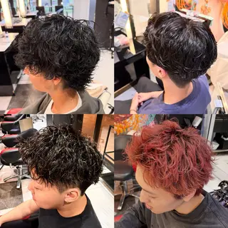 カラー パーマ メンズ ツイストパーマ/ニュ アンス/KAITOのヘアスタイル