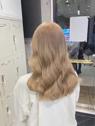 セミロング カラー 【美髪ハイトーン】 髪質改善/大和🎀のヘアスタイル