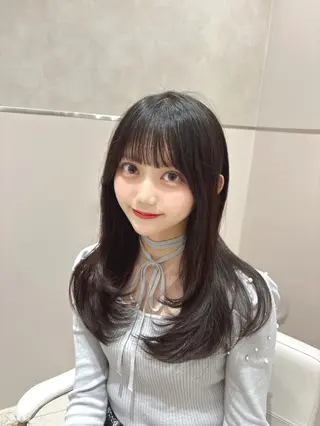 ロング 透明感カラー/似合わ せ前髪/柴田礼空のヘアスタイル