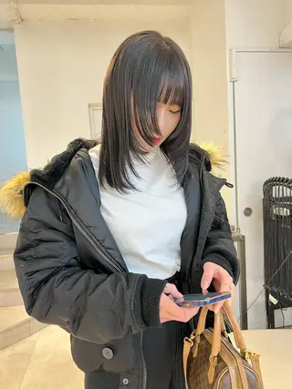 ミディアム カラー 顔周りカット/透明感 カラー✂️MEIのヘアスタイル