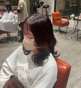 ミディアム 南場 智美のヘアスタイル