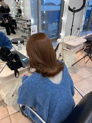 ミディアム カラー 韓国レイヤー×モテ髪 /MITSUKI🤍のヘアスタイル